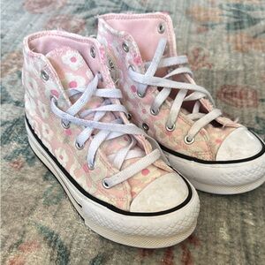 Girls platform Floral Pink High-Top